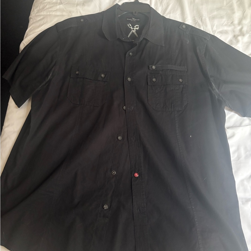 Marc Ecko Black Casual Button Down Shirt